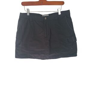 Columbia Titanium Skort 14 Womens Plus Size Black Mini Pockets Zip Athleisure